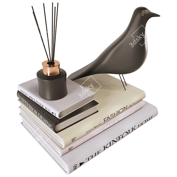 Modern Eames Bird Decor Set 3D model image 2