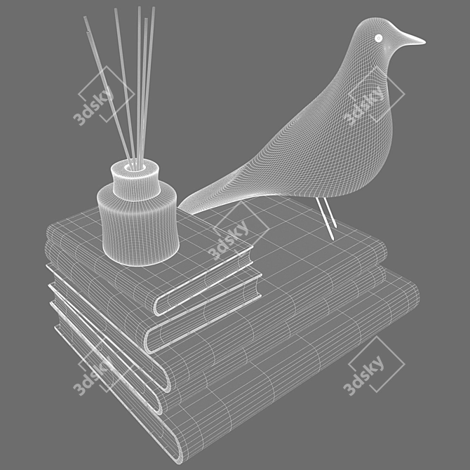 Modern Eames Bird Decor Set 3D model image 3