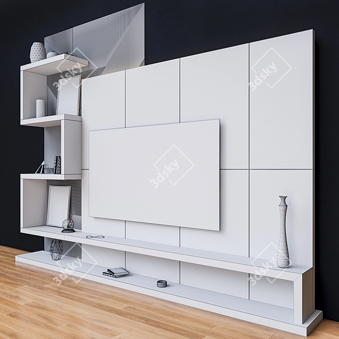 Sleek TV-ZONE-7 with V-Ray Materials 3D model image 3