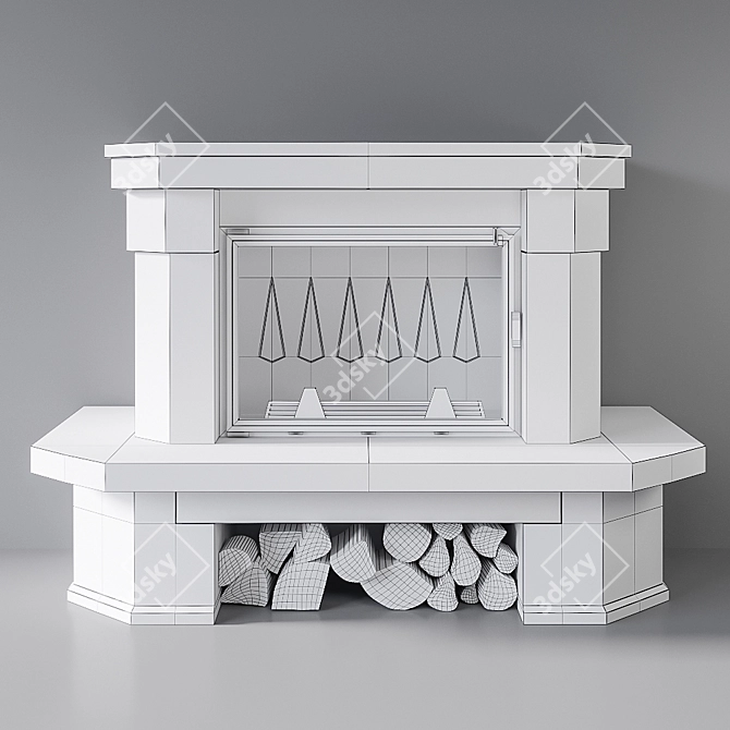 Stimlex Leora CCF | Marble Fireplace 3D model image 3