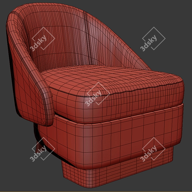 Luxurious Minotti Lawson Large Armchair 3D model image 3