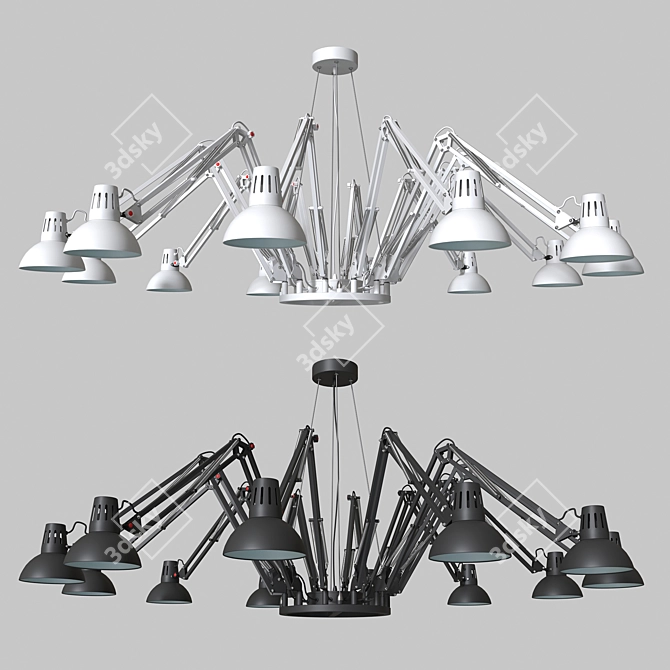 Elegant Spider Chandelier 3D model image 1