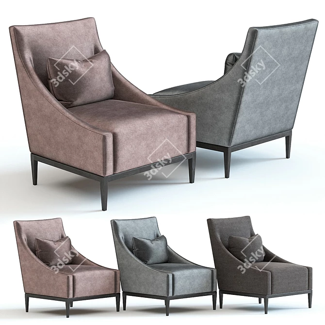 Valera Armchair: Stylish, High-Detailed Design 3D model image 1