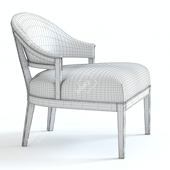 Sleek Ava Armchair: Perfectly Detailed & Versatile 3D model image 2