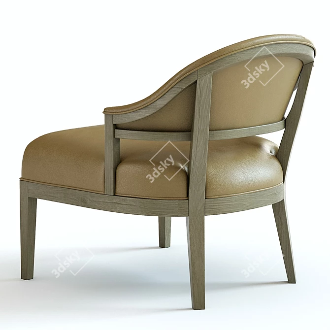 Sleek Ava Armchair: Perfectly Detailed & Versatile 3D model image 3