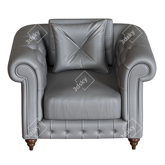 Elegant Dante Armchair: Niko Mobili 3D model image 2