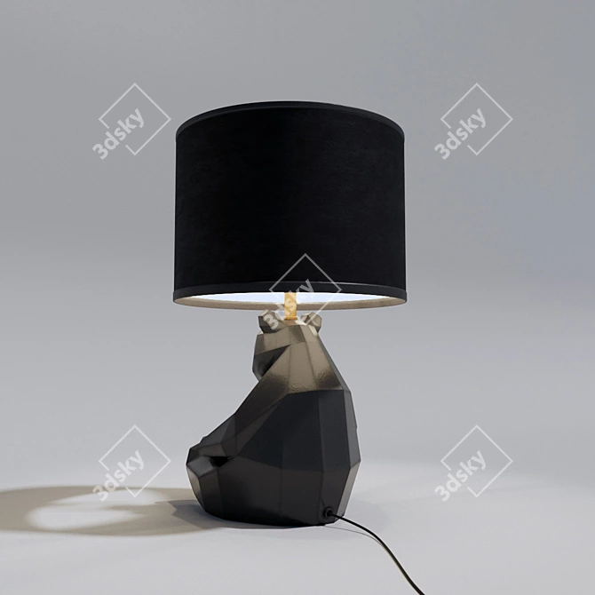 Panda Playful Table Lamp 3D model image 2