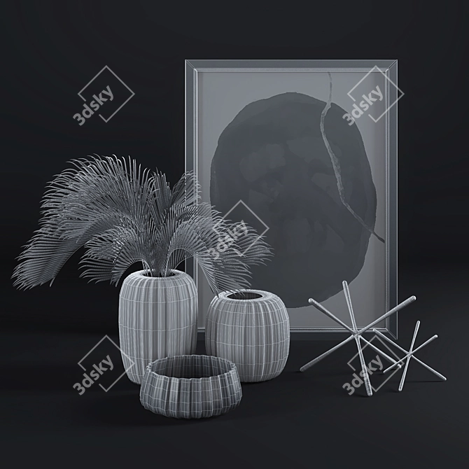 Curated Kravet Vase Decor Set 3D model image 3