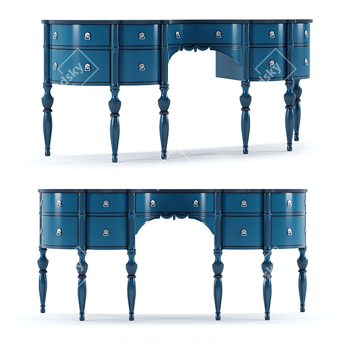 Modern Blue Sideboard - 198cm Length 3D model image 1