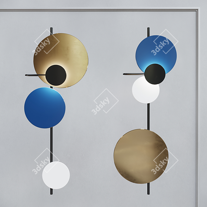 Minimalist Planet Lamp: Loft Concept 3D model image 1