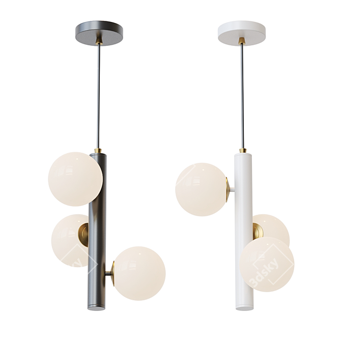 Scandinavian Style Pendant Lamp: Lampatron HAKON A 3D model image 1