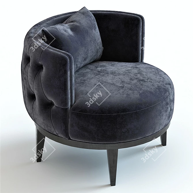 Sleek Oscar Armchair: 3D Model 3D model image 2