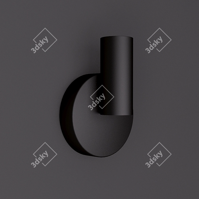 VIOKEF Black Aluminium LED Fixture 3D model image 1