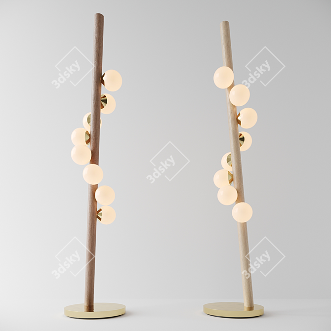 Elevate your space with Hollis + Morris Willow Floor Light 3D model image 1