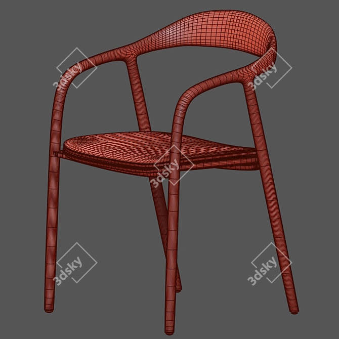 Neva Artisan Chair & Table Set 3D model image 3