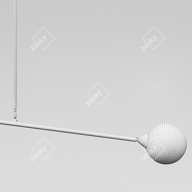 Elegant Sphere Pendant Light 3D model image 2