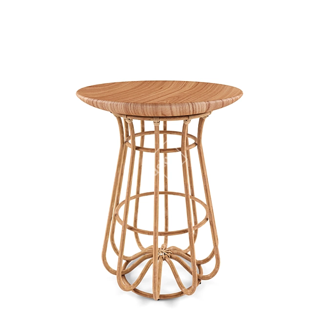 Modern Marte Basket Side Table 3D model image 1