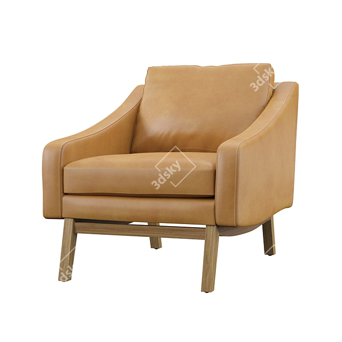 Elegant Coronet Armchair: Stylish and Luxurious 3D model image 1