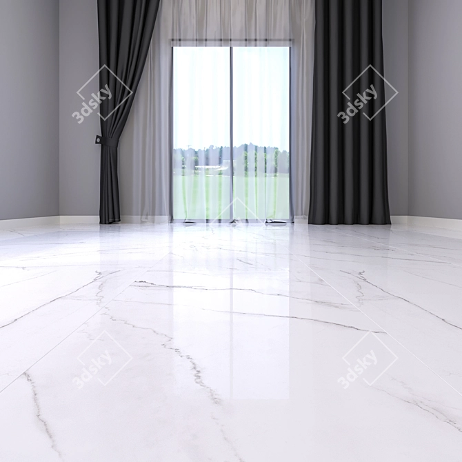 Elegant Marble Floor Tiles 3D model image 2