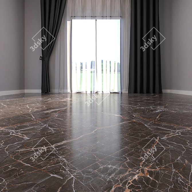 Luxury Marble Floor Tiles 3D model image 2