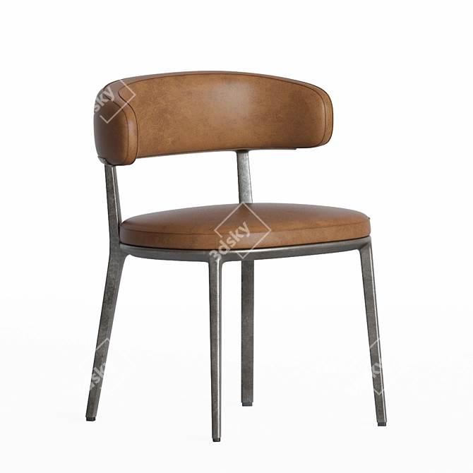 Luxury Maxalto Dining Chair 3D model image 3