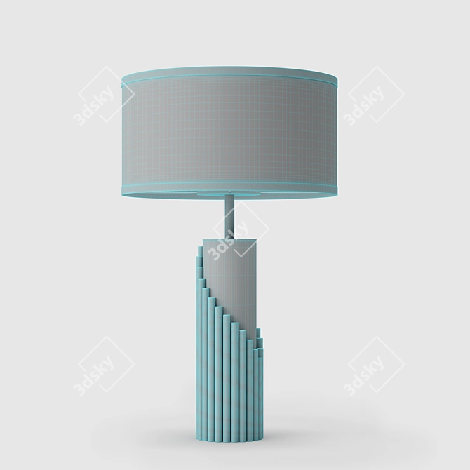 Sleek Streamline Floor Lamp 3D model image 2