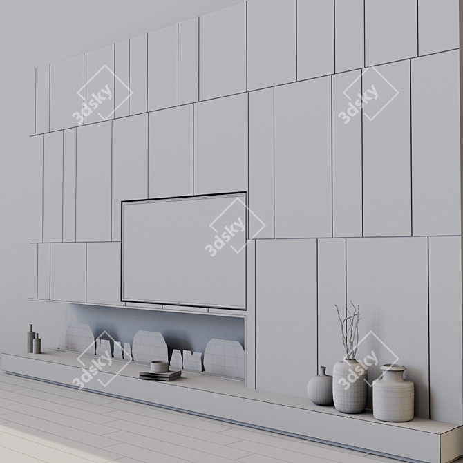 Giant 75" TV Set 3D model image 3