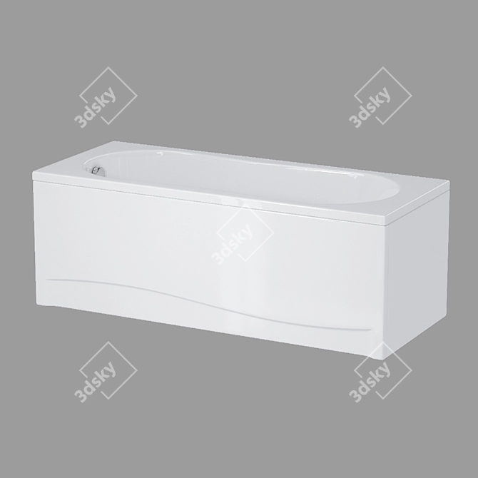 SleekNIKE Rectangle Bath 3D model image 1