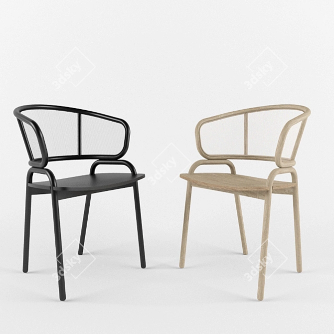 Elegant Frantz Chair 3D model image 2