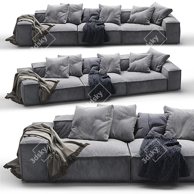 Peanut B: Stylish Modern Sofa 3D model image 1