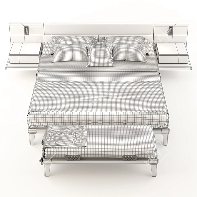 Modern Poliform Bedroom Set 3D model image 3