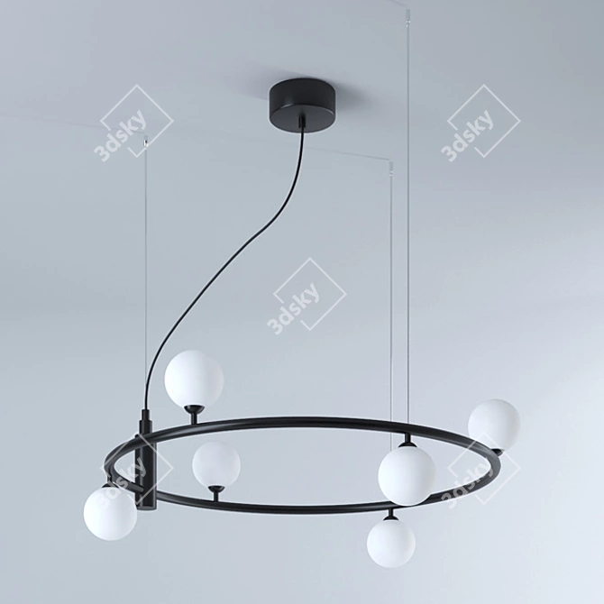 Opal Glow Pendant Light 3D model image 1