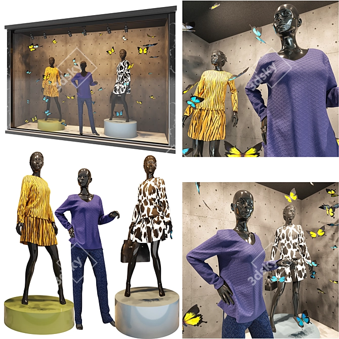 Fashionista's Haven: Chic Clothing & Accessories 3D model image 2