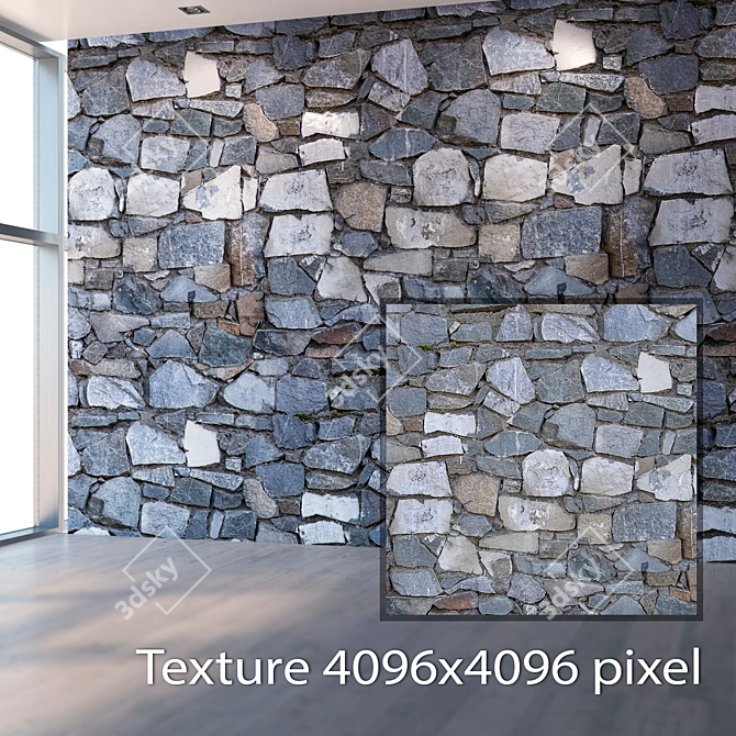 Seamless High-Resolution Stone Texture 3D model image 2