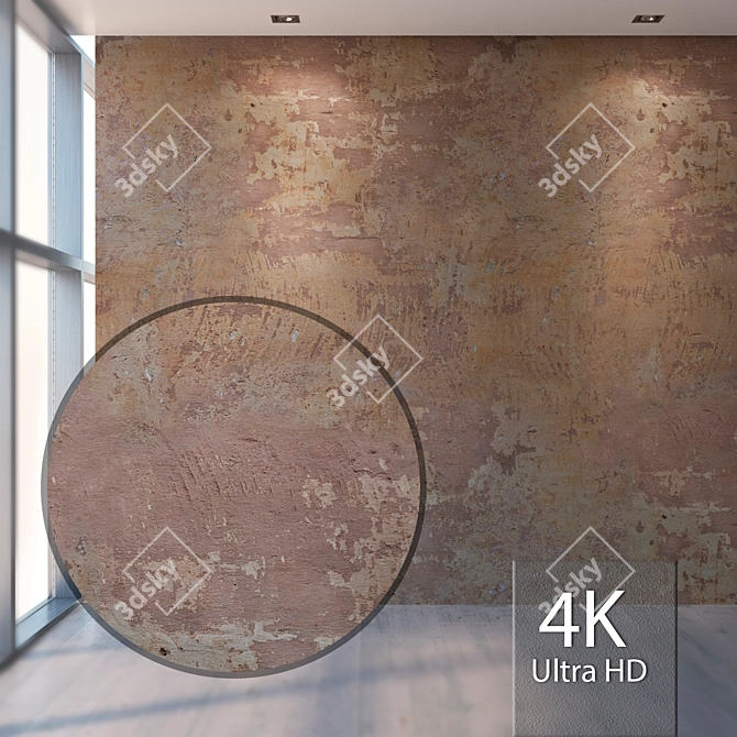 Seamless High-Res Plaster Texture 3D model image 1