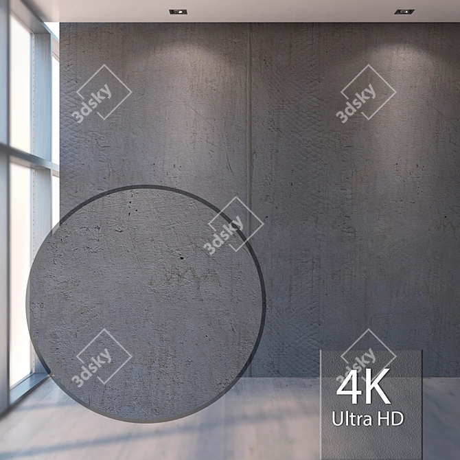Seamless Concrete Texture 4096x4096 3D model image 1
