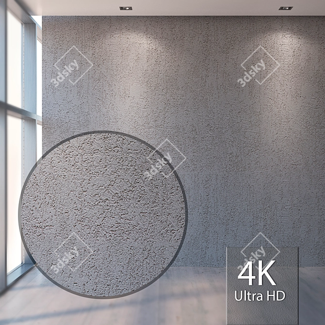 Seamless Plaster Texture - High Resolution 3D model image 1