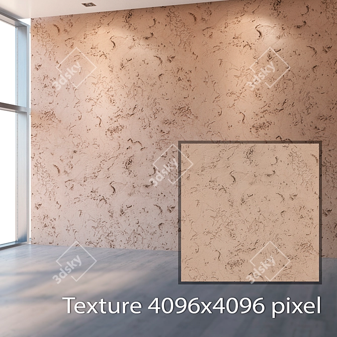 Seamless Plaster Texture: High Resolution for Close-up Shots! 3D model image 2