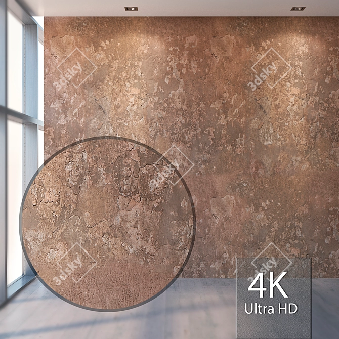 Seamless Plaster Texture: High Resolution & Detail 3D model image 1