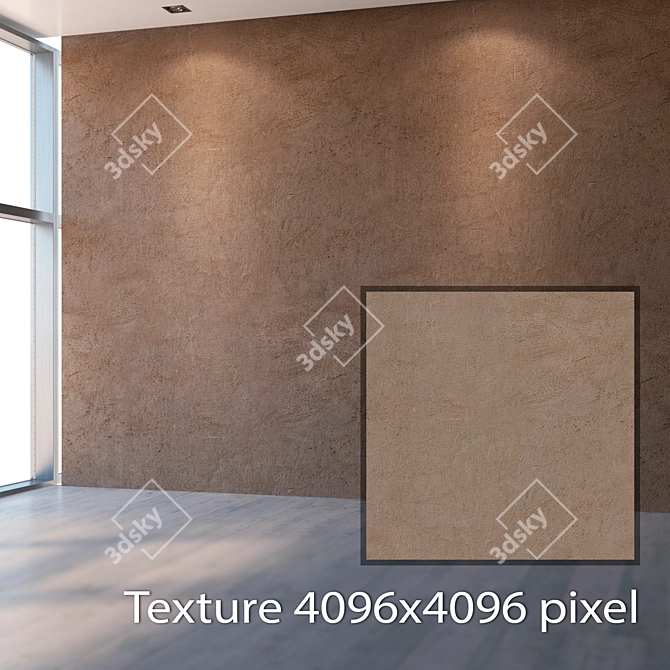 Title: Seamless High-Resolution Plaster Texture 3D model image 2