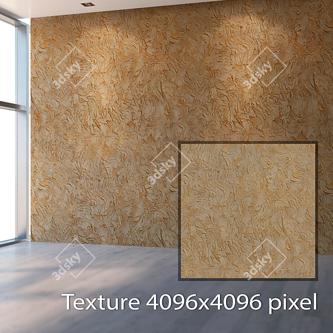 Elegant Seamless Plaster Texture 3D model image 2