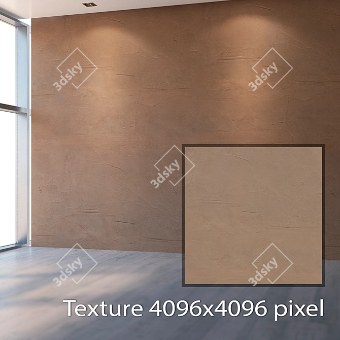 Seamless High-Resolution Stucco Texture 3D model image 2