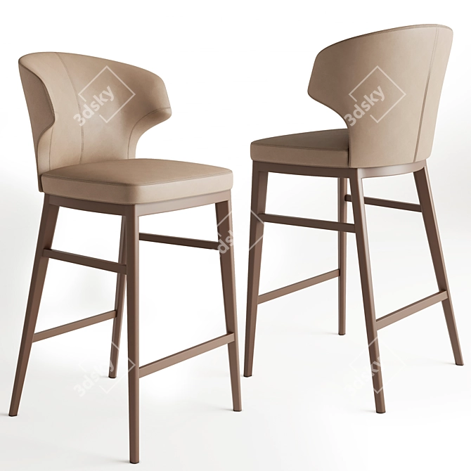 Angel Cerda Bar Stool: Modern Elegance 3D model image 1