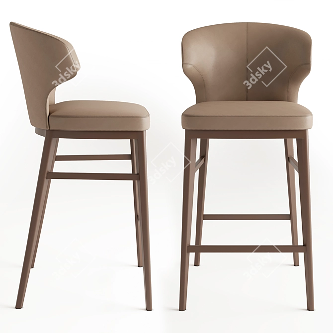 Angel Cerda Bar Stool: Modern Elegance 3D model image 2