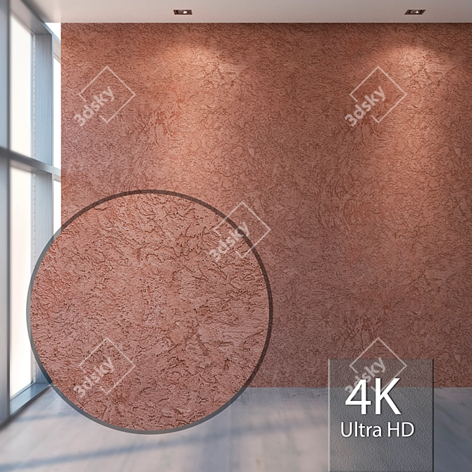 Seamless High-Resolution Plaster Texture 3D model image 1