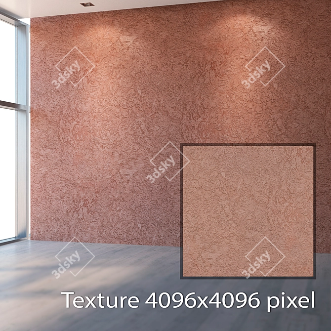 Seamless High-Resolution Plaster Texture 3D model image 2