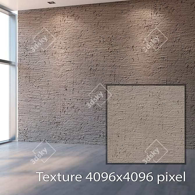 Seamless Plaster Texture | High Resolution 3D model image 2