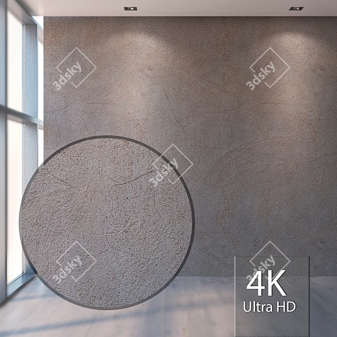 Seamless Plaster Texture 3D model image 1