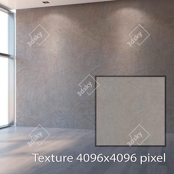 Seamless Plaster Texture 3D model image 2