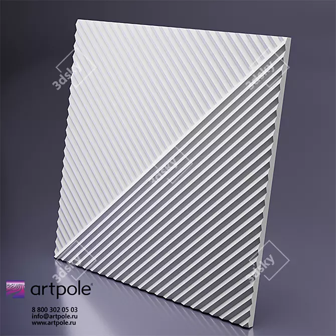 Fields 3D Gypsum Panel: Innovative Design by Artpole 3D model image 2